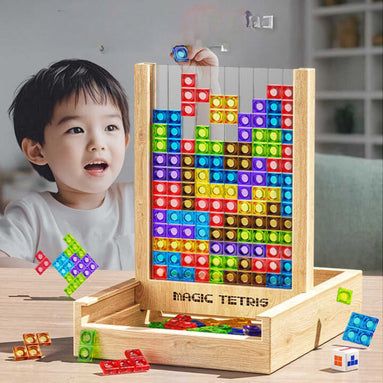 Holzpuzzle mit Tetris-Formen