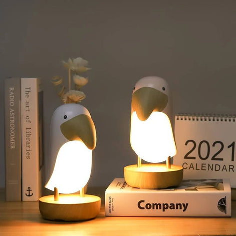 Aviori LED-Nachtlicht in Vogelform – kabellose Lampe mit Touch-Funktion und Akku
