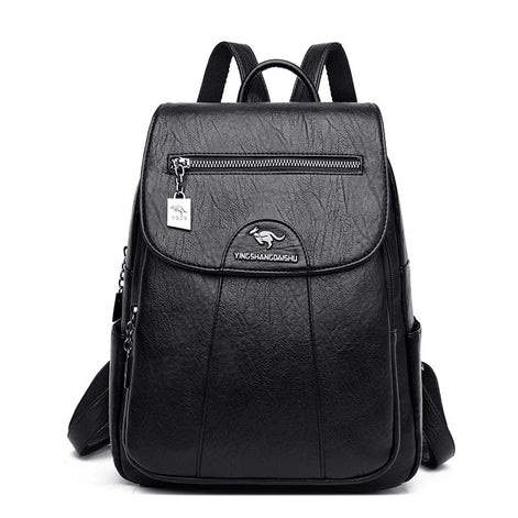 Velmora Damen Rucksack mit Überschlag und mehreren Fächern