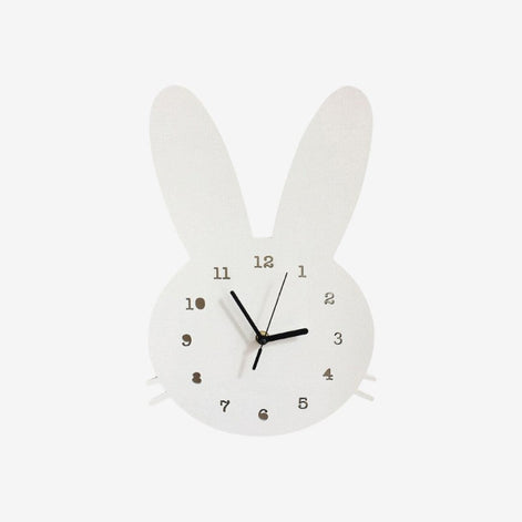 BunnyTick Kinder-Wanduhr – Dekorative Wanduhr mit Hasenmotiv
