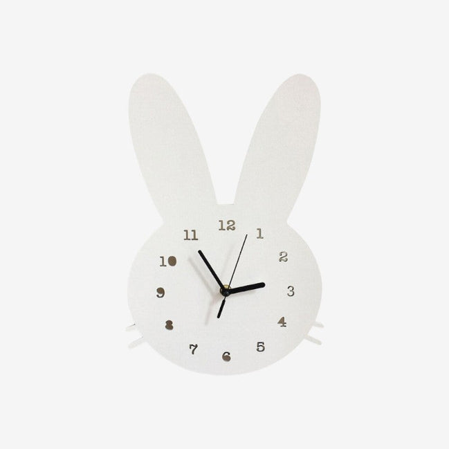 BunnyTick Kinder-Wanduhr – Dekorative Wanduhr mit Hasenmotiv