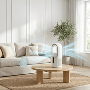 USB Turmventilator ohne Flügel mit LED-Anzeige und Einstellbarer Geschwindigkeit – Aerlisse