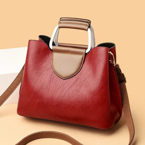 Selvara Handtasche aus Leder mit verstellbaren Trägern und geräumigem Innenfach