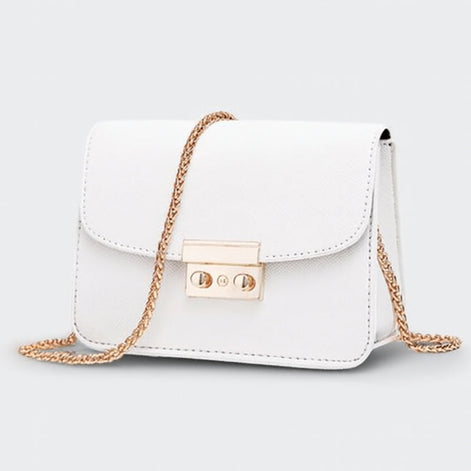 Norevia Mini Schultertasche leicht und pflegeleicht mit Kettendetail und kompaktem Innenfach