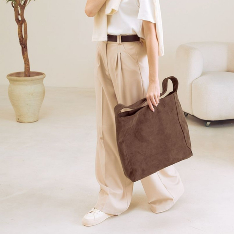 Sorella Tote Tasche – Handtasche mit Haspelverschluss und Innenfach mit Reißverschluss