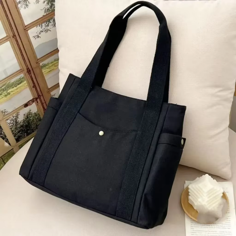 Tote-Tasche mit mehreren Fächern und Doppelhenkeln