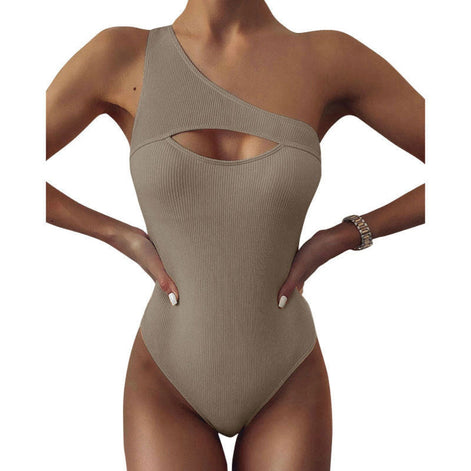 Marivessa Damen Badeanzug mit One-Shoulder Design
