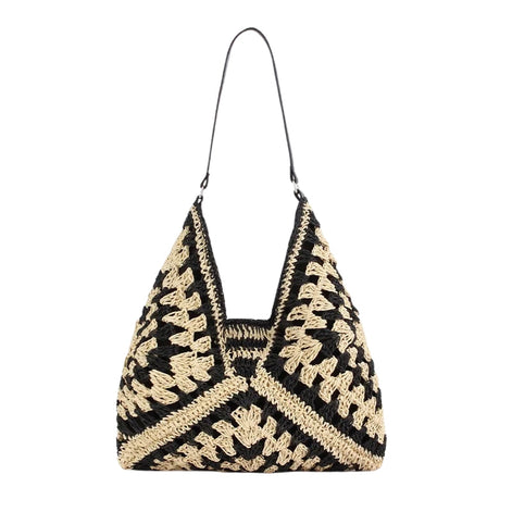 Emeliora Damen Schultertasche mit geflochtener Struktur