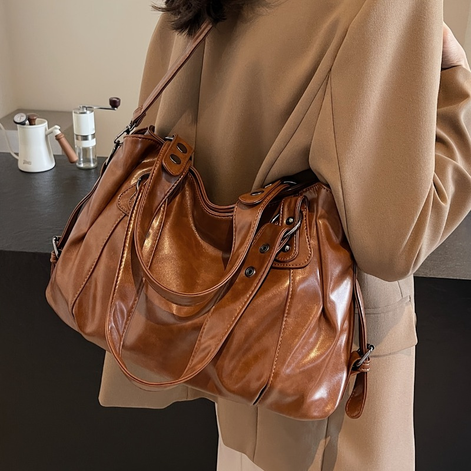 Zenvira Handtasche – Handtasche mit mehreren Reißverschlussfächern und verstellbarem Schulterriemen