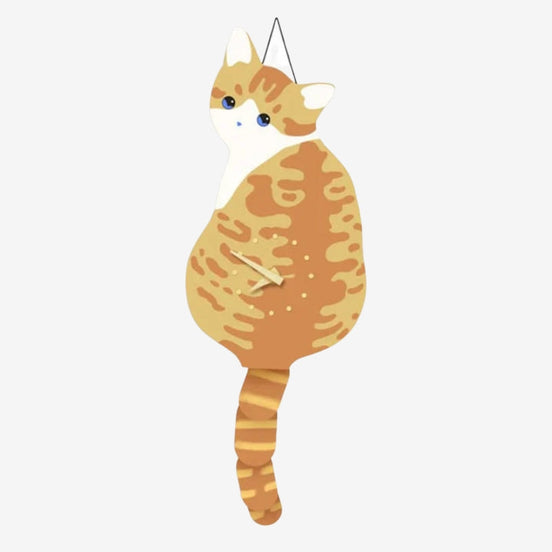 TailTick Katzen-Wanduhr – Dekorative Uhr mit beweglichem Schwanz