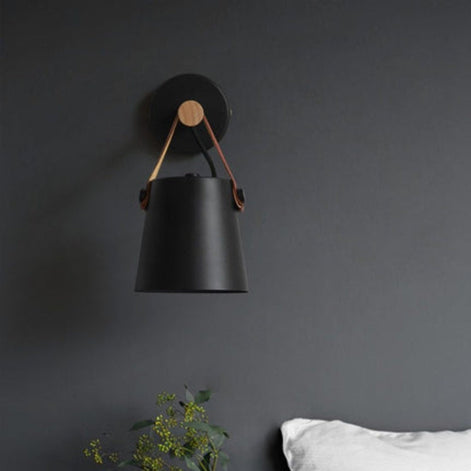 Valmera Hängende LED Wandleuchte aus Holz und Metall für Innenräume
