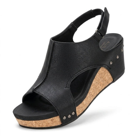 Carenza Damen Keilsandalen mit verstellbarem Riemen