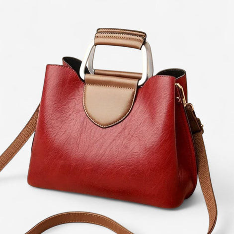 Selvara Handtasche aus Leder mit verstellbaren Trägern und geräumigem Innenfach