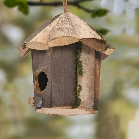 Vogelhaus mit Aufhängeseil für den Außenbereich