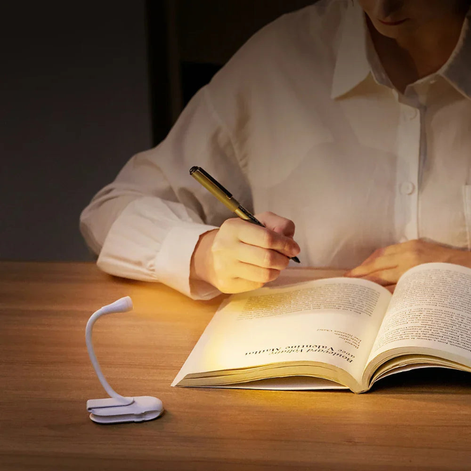 Glowvera Mini Buchlampe mit USB-Aufladung und LED-Beleuchtung