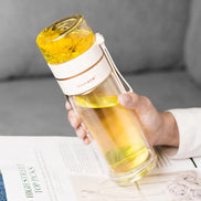 ThermoTea Glasflasche mit Edelstahl-Infuser