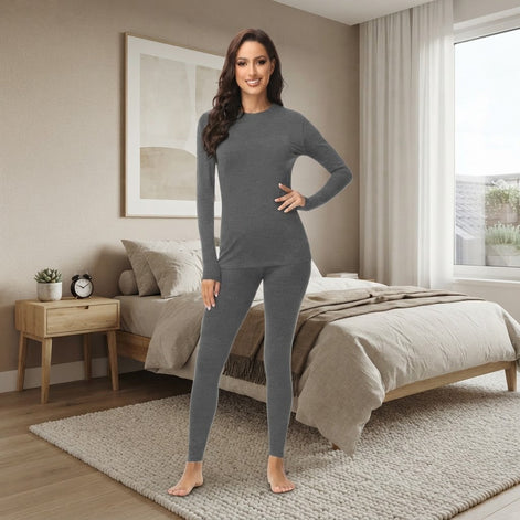 Damen Thermounterwäsche Set mit Langarmshirt und Leggings – Veltheria