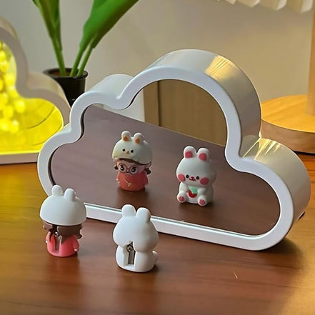 Florina LED-Tischlampe mit Spiegeleffekt und Tulpenmotiv