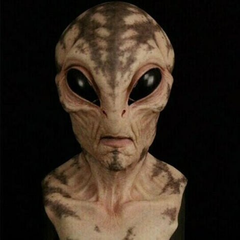 Alien Vollkopfmaske aus Latex und Silikon – Zarex