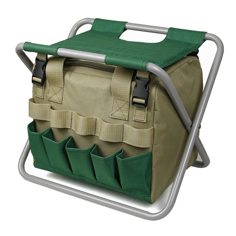 Faltbarer Gartenhocker mit Werkzeugtasche für komfortables Arbeiten im Freien