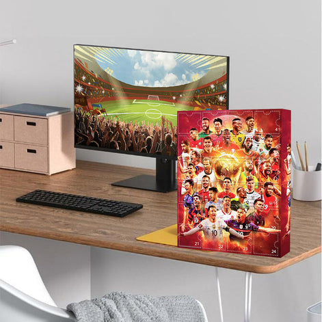 Fußball Adventskalender mit 24 Figuren und nummerierten Türchen – Torviano