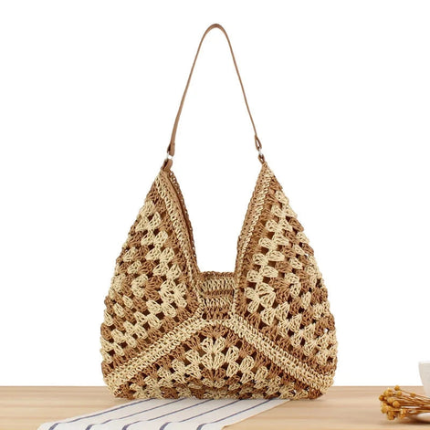 Emeliora Damen Schultertasche mit geflochtener Struktur