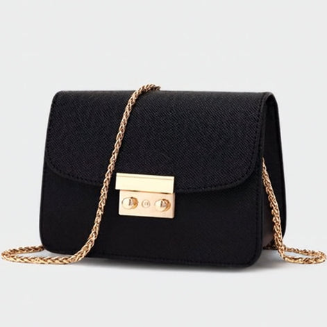 Norevia Mini Schultertasche leicht und pflegeleicht mit Kettendetail und kompaktem Innenfach