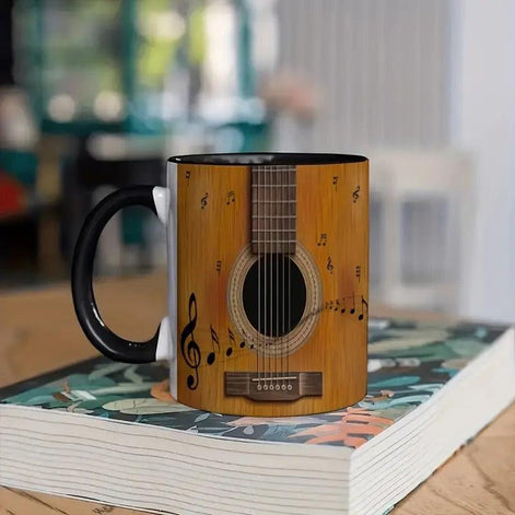 Kaffeetasse mit Gitarrendesign – Dekorativ & funktional für den Innenbereich