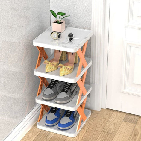 Mehrstufiges Schuhregal mit kompaktem Design für flexible Aufbewahrung