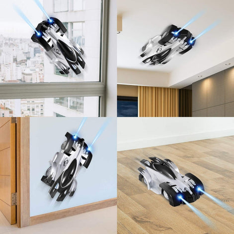 Skyvion RC Muurklim Auto met Afstandsbediening en 360° Rotatie