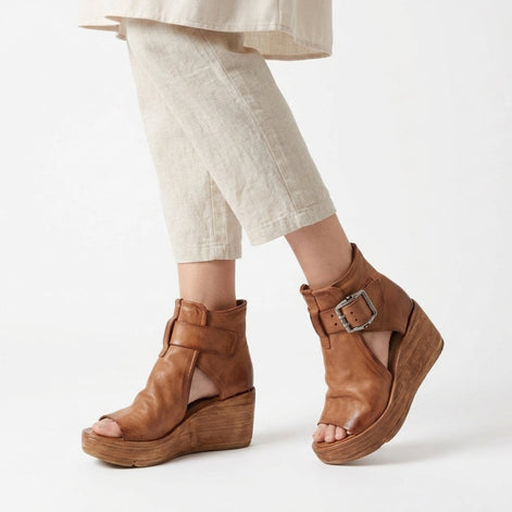 Velmirea Damen Sandalen mit Blockabsatz und Schnallenriemen