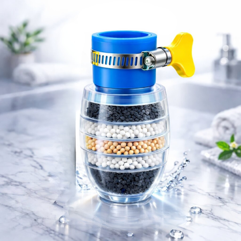 AquaFlex Wasserfilter für Wasserhahn mit 360° Drehbarer Düse
