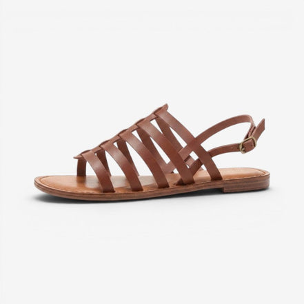 Lorvessa Damen Schuhe mit Schnallenriemen und flacher Sohle