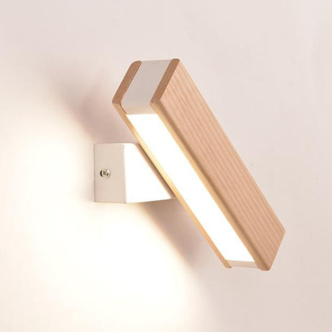 Lumivaro LED Wandleuchte aus Holz mit Drehbarem Leuchtenkopf