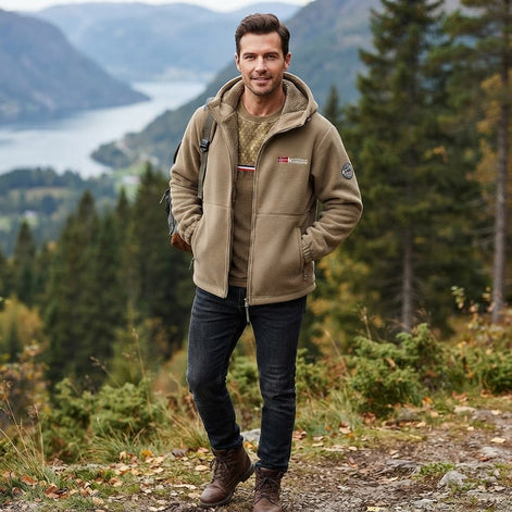 Herren Winterjacke mit Thermofutter und wasserabweisendem Material – Norvello