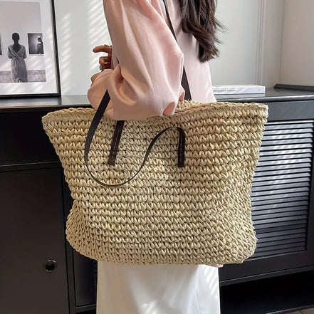Laymira Damen Shopper aus Naturfasern mit verstellbaren Trägern