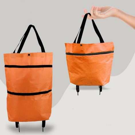 Travora Einkaufstrolley Tasche – faltbare Tragetasche mit Rollen und 30 kg Tragkapazität