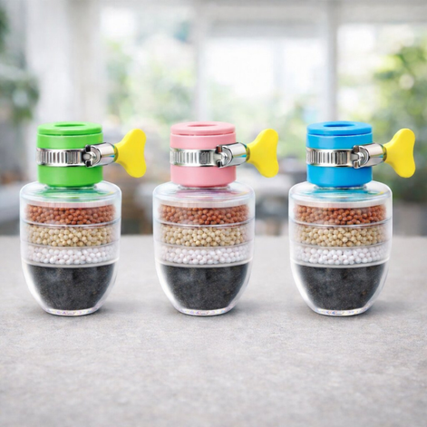 AquaFlex Wasserfilter für Wasserhahn mit 360° Drehbarer Düse