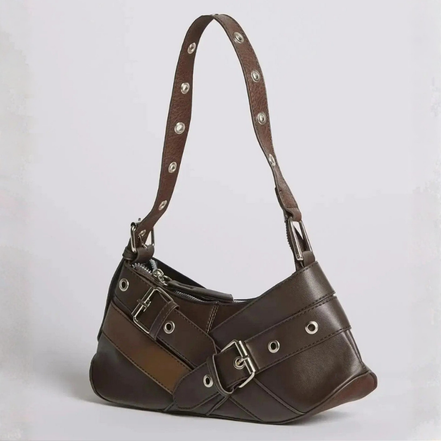 Schultertasche mit verstellbarem Gurt und Reißverschlussfach