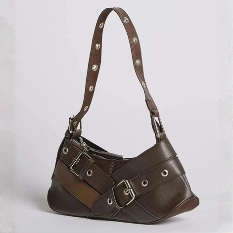 Schultertasche mit verstellbarem Gurt und Reißverschlussfach