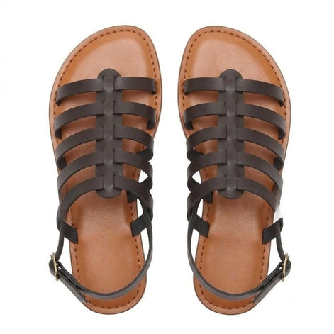 Lorvessa Damen Schuhe mit Schnallenriemen und flacher Sohle
