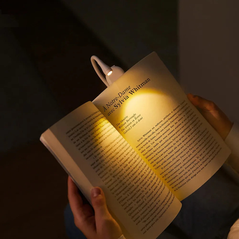 Glowvera Mini Buchlampe mit USB-Aufladung und LED-Beleuchtung