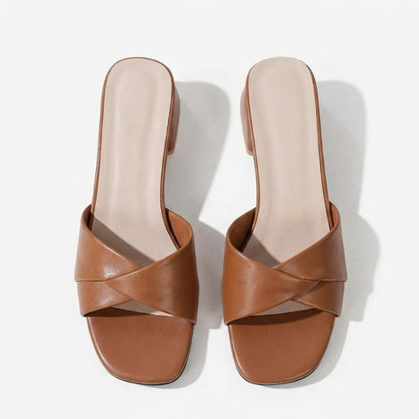 Loravelle Damen Schuhe mit offenem Design und Blockabsatz