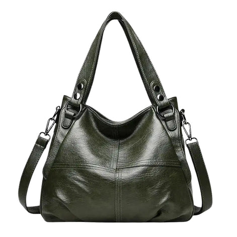 Marvella Handtasche Damen Leder Reißverschluss verstellbarer Gurt Tasche mit Innenfach