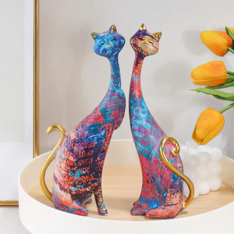 Feloria Katzenskulptur – Dekorationsfigur im abstrakten Katzen Design für Wohnräume