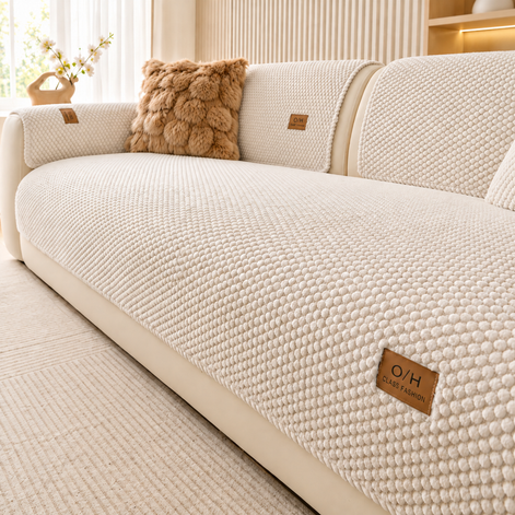 Sofabezug aus Polyester mit Struktur und Silikonrückseite – Sofelina