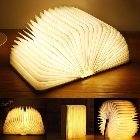 LED-Buchlampe im faltbaren Design für stimmungsvolle Innenbeleuchtung