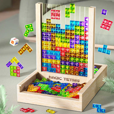 Holzpuzzle mit Tetris-Formen