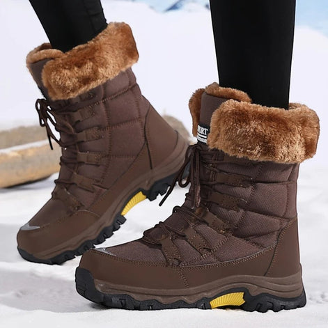 Damen Schnürstiefel mit Plüschfutter und kräftiger Sohle Virella