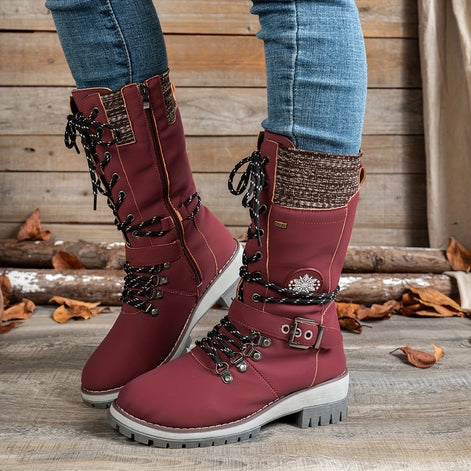 Arvella Knit Mid-Calf Boots – Praktische Stiefel für die kühleren Jahreszeiten